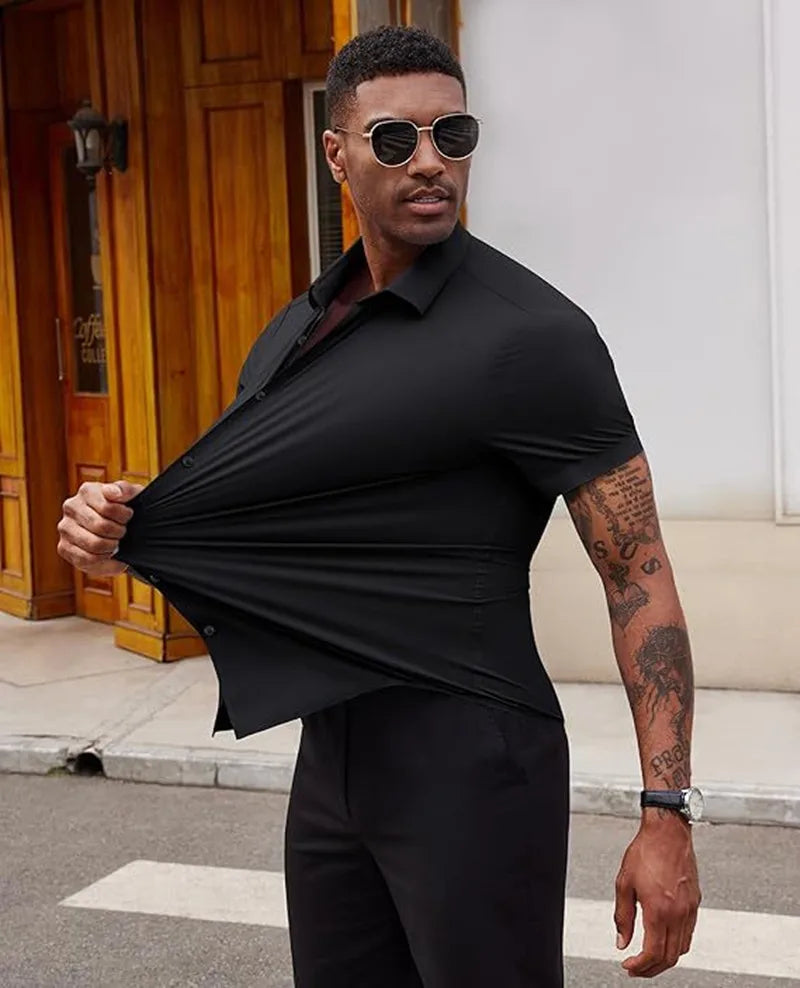 Alesey Stretch Hemd kurz